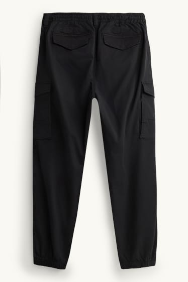Herren - Cargohose - Tapered Fit - schwarz