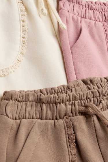 Nadó nena - Paquet de 3 - pantalons de xandall per a nadó - crema