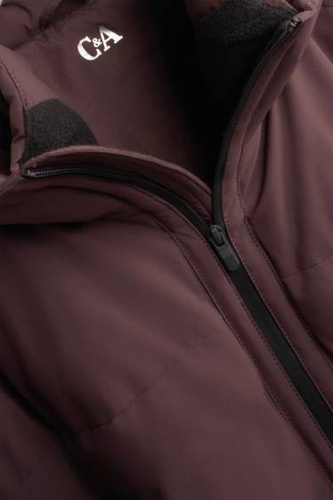 Herren - Funktions-Steppjacke mit Kapuze - gefüttert - braun