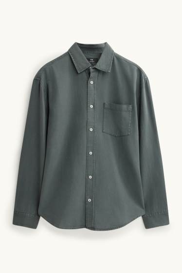 Herren - Hemd - Relaxed Fit - Kent - dunkelgrün