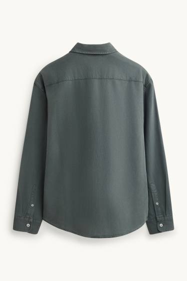 Herren - Hemd - Relaxed Fit - Kent - dunkelgrün