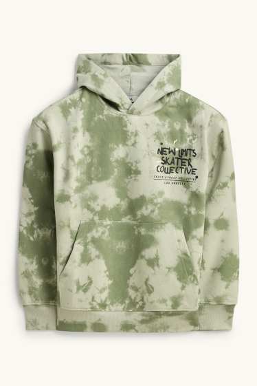 Enfants garçons - Sweat à capuche - à motif - vert clair
