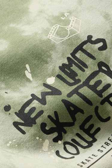Enfants garçons - Sweat à capuche - à motif - vert clair