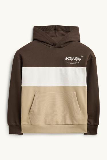 Kinder Jungen - Hoodie - braun / beige