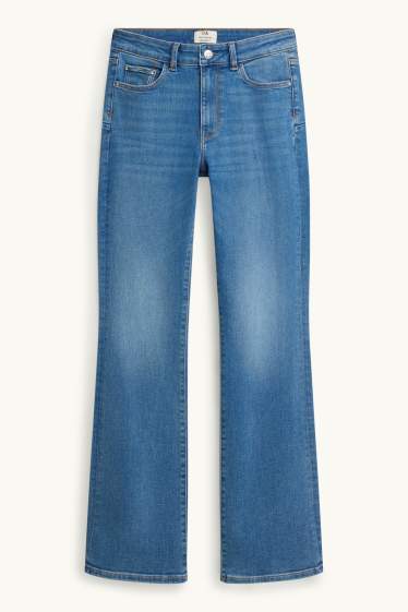 Damen - Bootcut Jeans - Mid Waist - Shaping-Jeans - LYCRA® - jeansblau