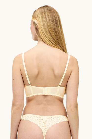 Donna - Reggiseno con ferretti - DEMI - imbottito - giallo chiaro
