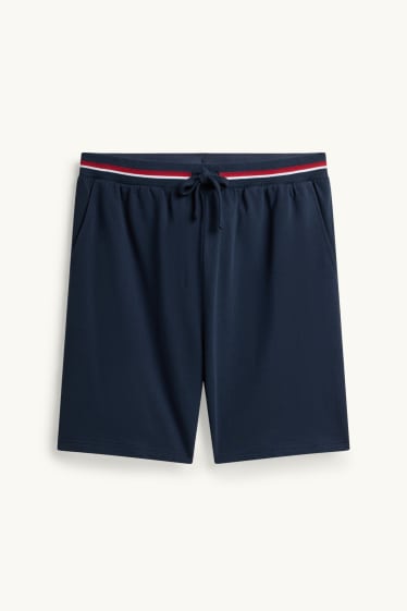 Home - Pantalons curts de pijama - blau fosc
