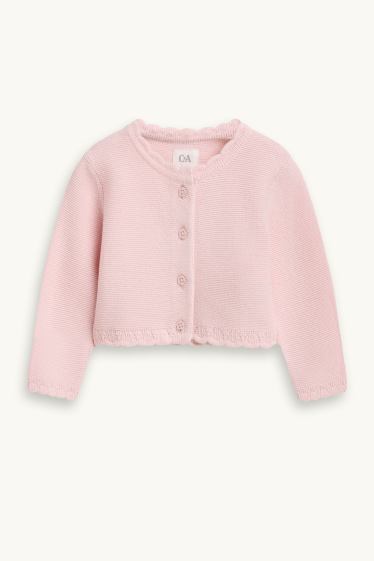 Baby Mädchen - Baby-Strickjacke - rosa
