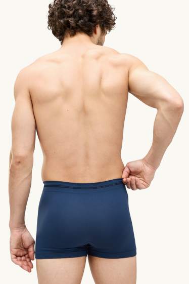 Men - Multipack of 2 - trunks - seamless - dark blue
