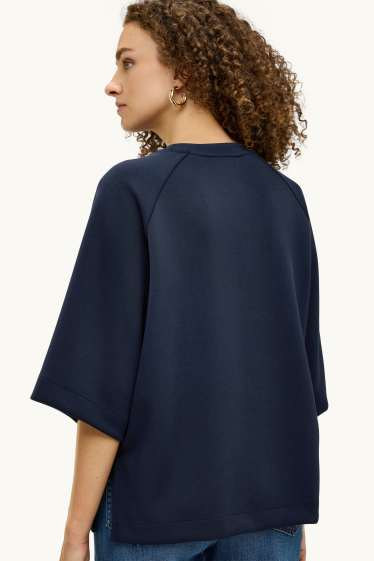 Donna - Felpa oversize - blu scuro