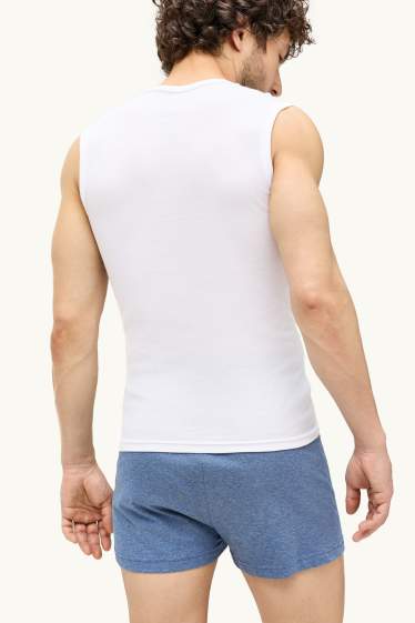 Herren - Multipack 3er - Unterhemd - Feinripp - weiss