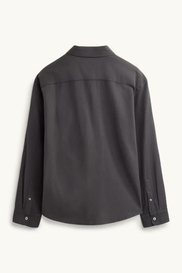 Herren - Hemd - Relaxed Fit - Kent - dunkelgrau