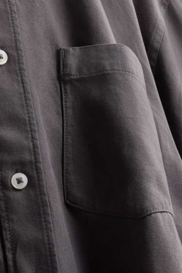 Herren - Hemd - Relaxed Fit - Kent - dunkelgrau