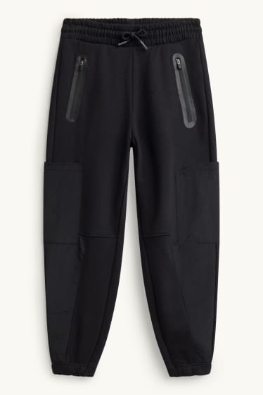 Enfants garçons - Pantalon de jogging cargo - noir