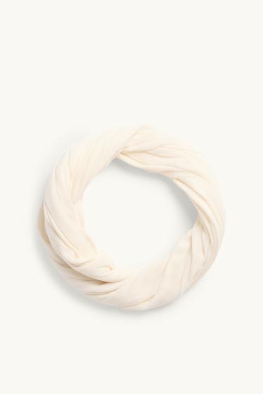 Damen - Loop Schal - cremefarben