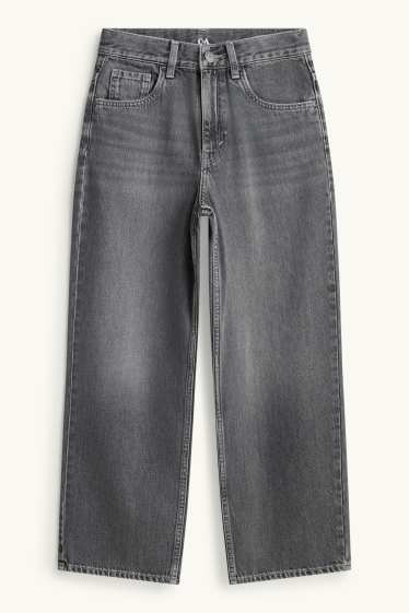 Kinderen: jongens - Baggy jeans - jeansdonkergrijs
