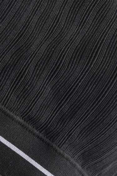 Femei - Bustieră - vătuită - reiată - seamless - negru