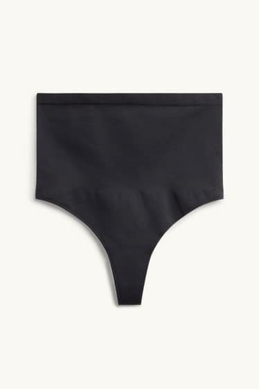 Women - Shaping thong - seamless - black