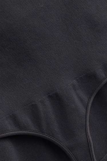 Women - Shaping thong - seamless - black