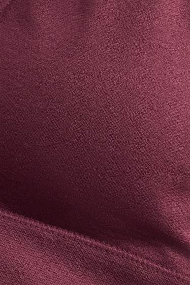 Damen - Bustier - wattiert - seamless - bordeaux