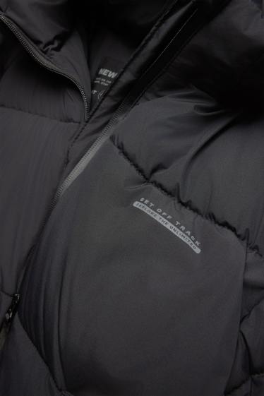 Kinder Jungen - Steppjacke - gefüttert - wasserabweisend - schwarz