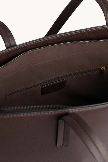 Women - Large shopper - faux leather - brown