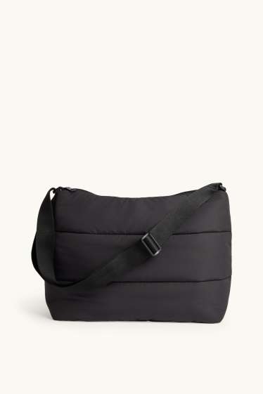 Femmes - Sac à bandoulière matelassé - noir