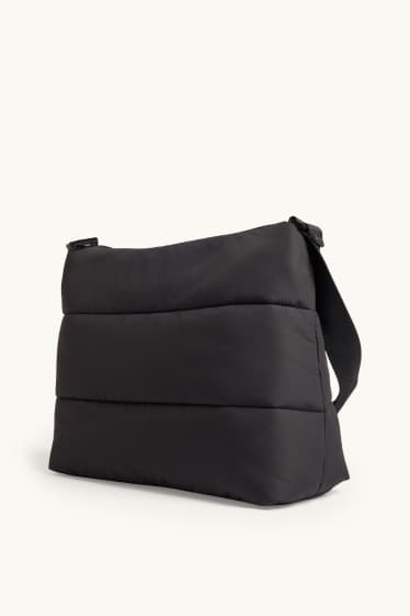 Femmes - Sac à bandoulière matelassé - noir