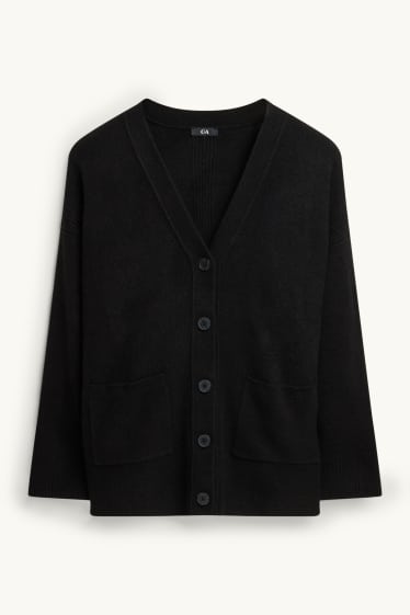 Damen - Strickjacke - schwarz