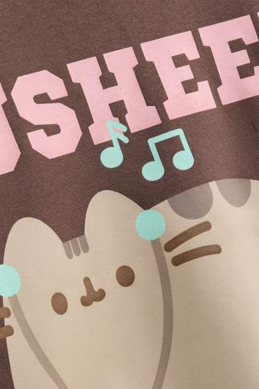 Enfants filles - Pusheen - sweat - marron / beige