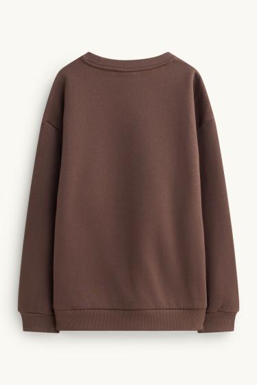 Enfants filles - Pusheen - sweat - marron / beige