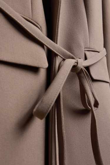 Femmes - Blazer long - regular fit - beige