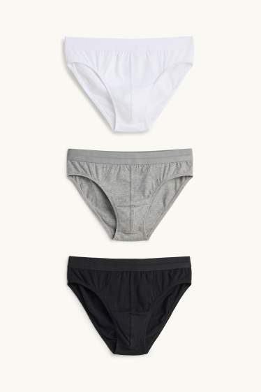 Home - Paquet de 3 - eslips - blanc/gris