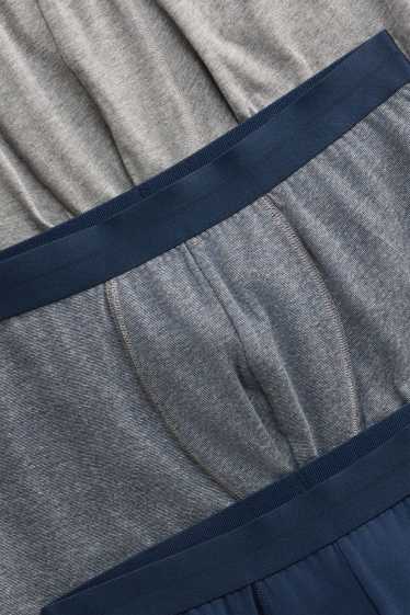 Men - Multipack of 3 - trunks - gray / dark blue