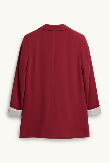 Damen - Longblazer - Regular Fit - dunkelrot