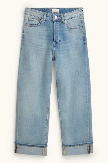 Dámské - Boyfriend jeans - mid waist - džíny - světle modré
