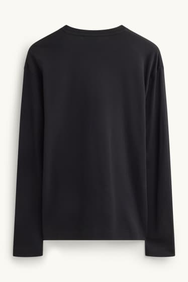 Uomo - Maglia a maniche lunghe - relaxed fit - nero