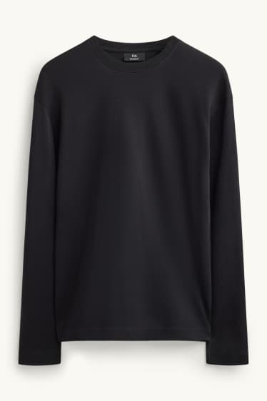 Uomo - Maglia a maniche lunghe - relaxed fit - nero