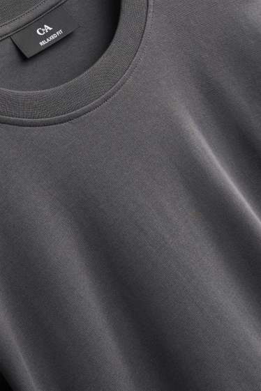 Hommes - Haut à manches longues - relaxed fit - gris foncé