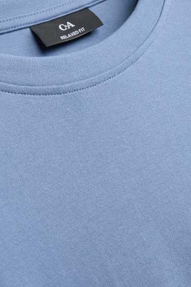 Hommes - Haut à manches longues - relaxed fit - bleu clair