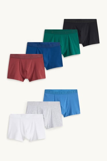 Children Boys - Multipack of 7 - boxer shorts - white / dark green