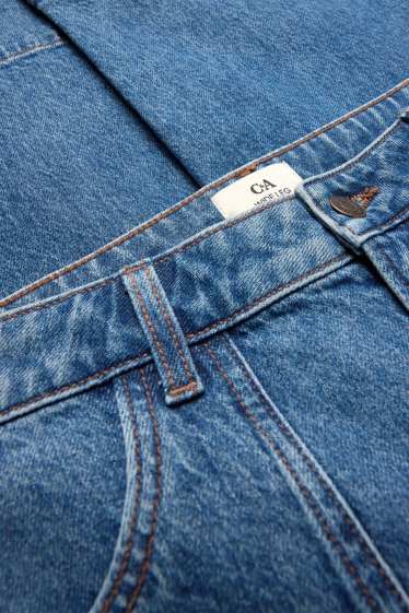 Femei - Wide leg jeans - talie joasă - denim-albastru