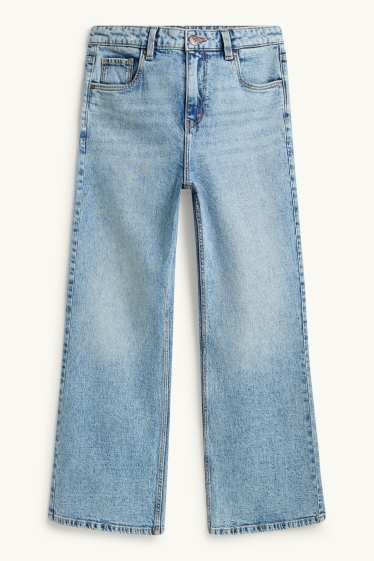 Kinder Mädchen - Baggy Jeans - helljeansblau