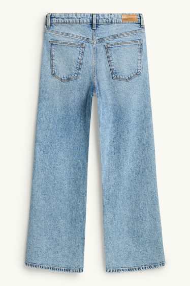 Kinder Mädchen - Baggy Jeans - helljeansblau