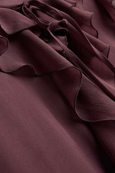 Damen - Chiffon-Bluse - bordeaux