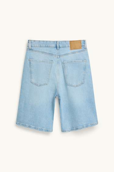 Dames - Jorts - high waist - jeanslichtblauw