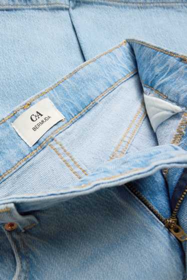 Dames - Jorts - high waist - jeanslichtblauw