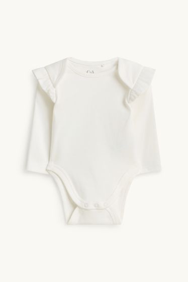Baby: meisjes - Vos - boxpakje - 2-delig - wit / beige