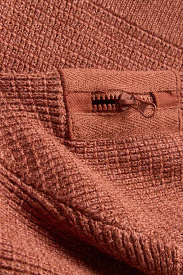 Children Boys - Jumper - textured - rust