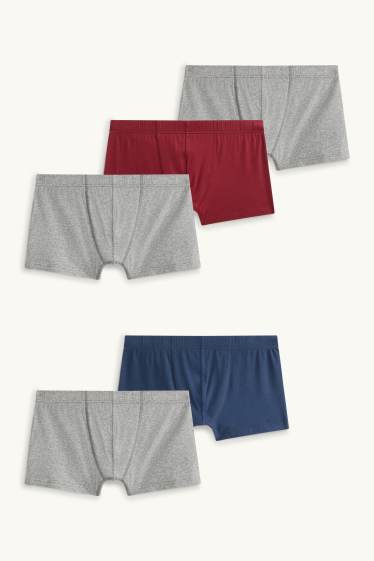 Hommes - Lot de 5 - boxers - gris chiné